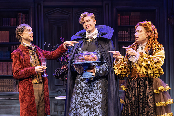 Ellen Harvey, James Daly and Arnie Burton in DRACULA, A COMEDY OF TERRORS